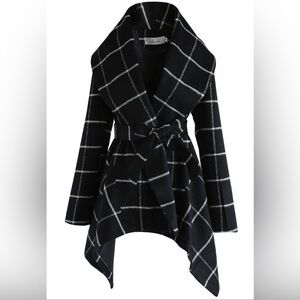 Chicwish Prairie Grid Coat Size Medium